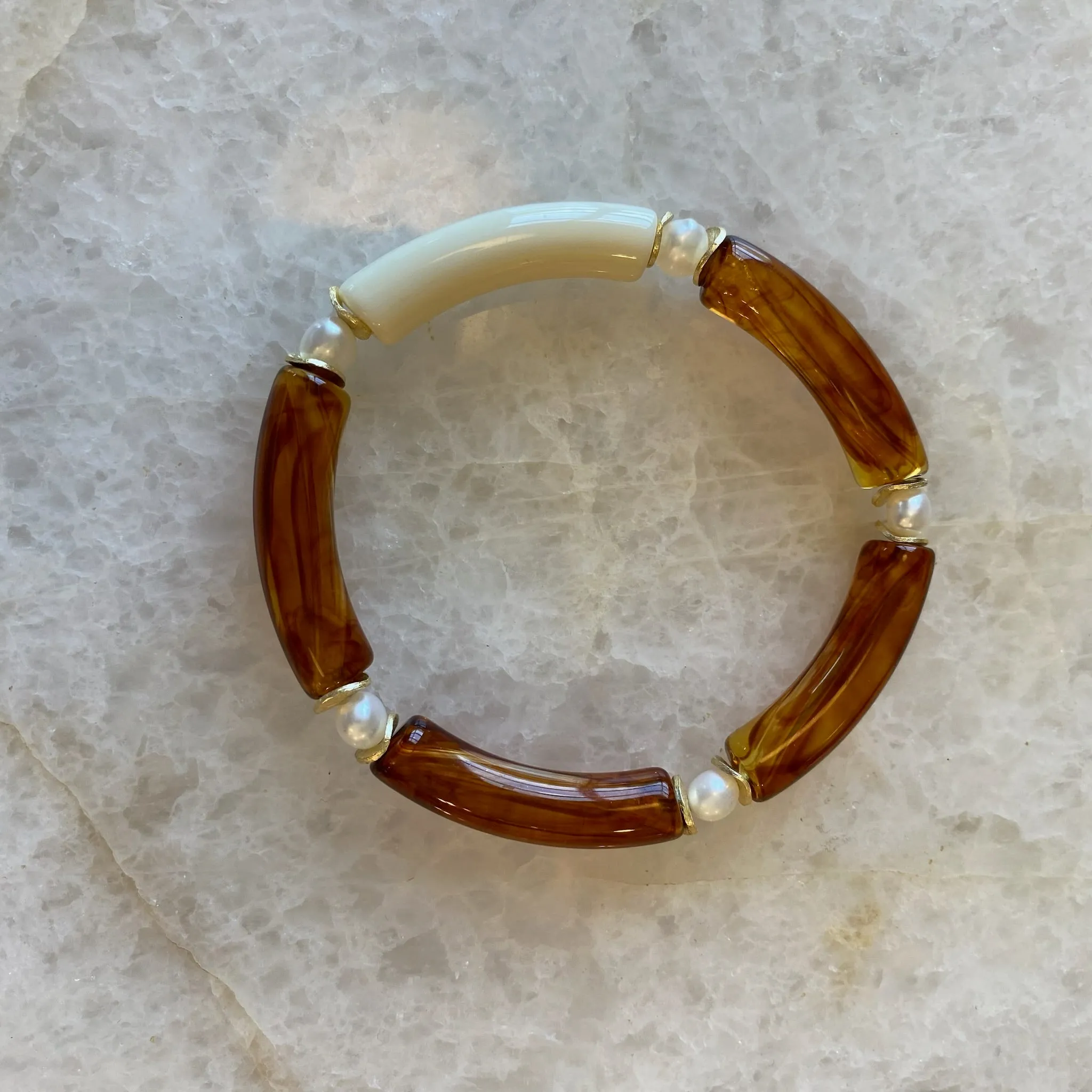 Mini Mac Bracelet with Pearls