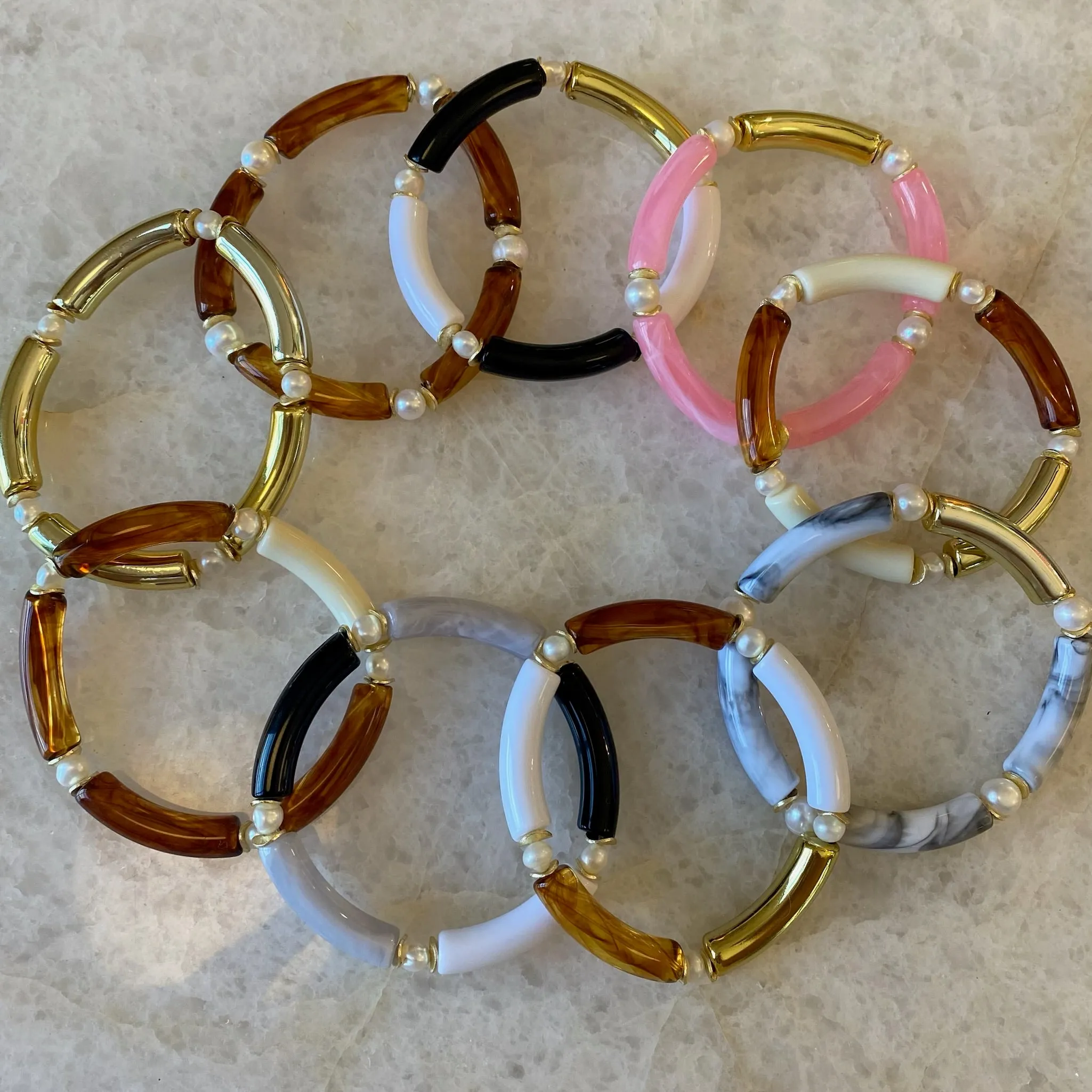 Mini Mac Bracelet with Pearls
