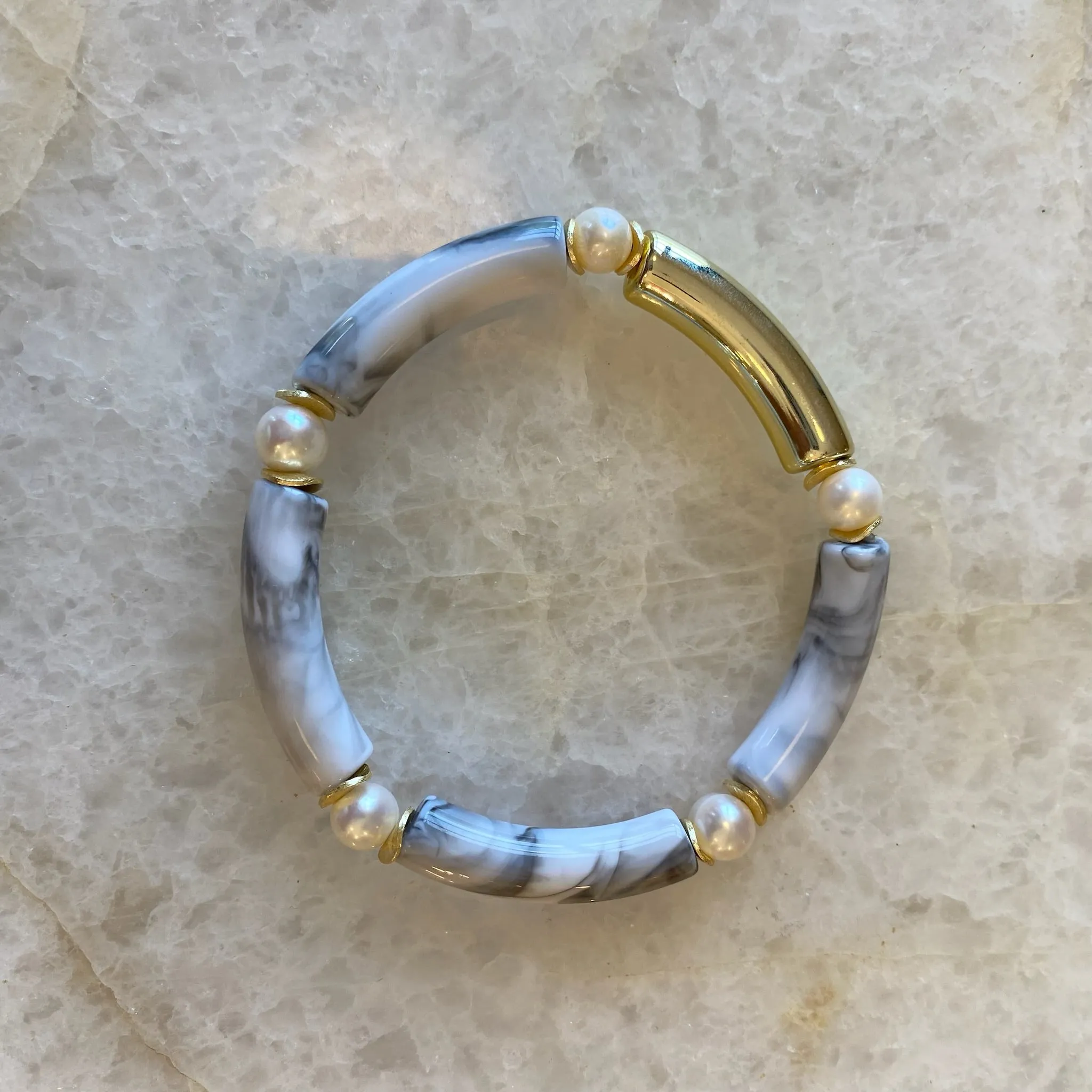 Mini Mac Bracelet with Pearls
