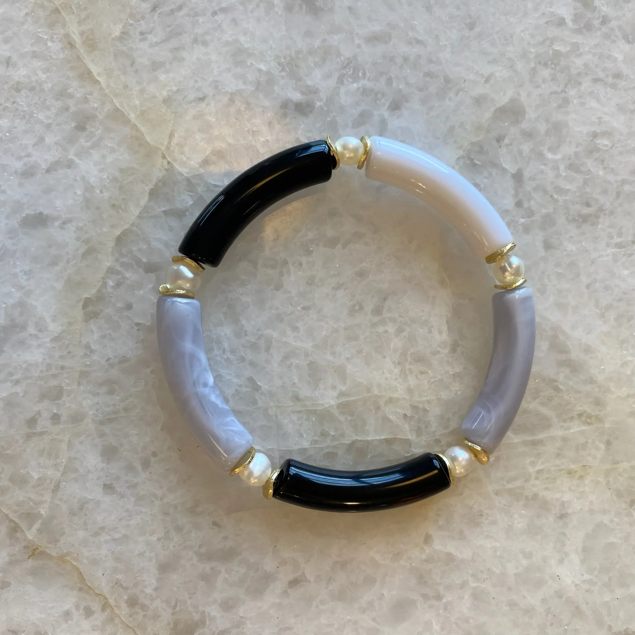 Mini Mac Bracelet with Pearls