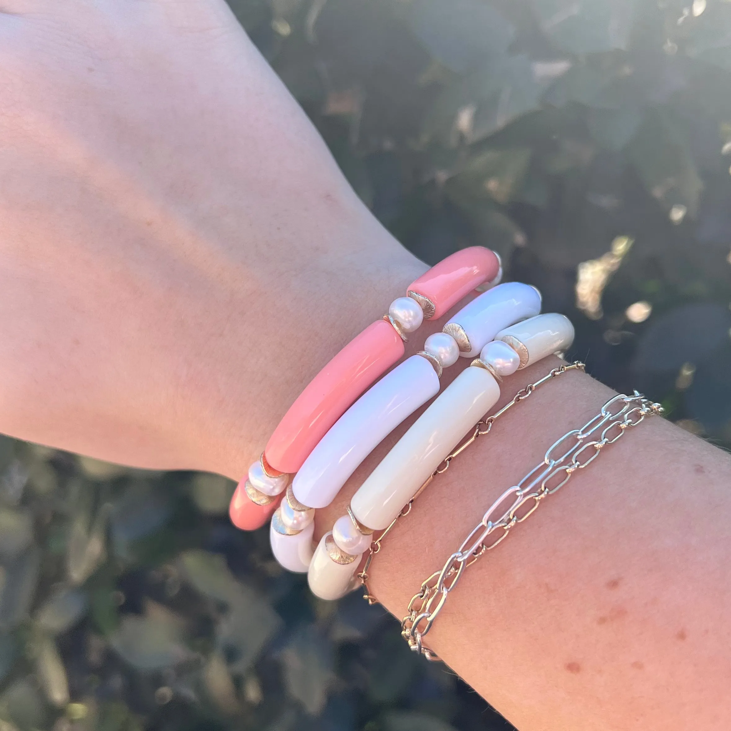 Mini Mac Bracelet with Pearls