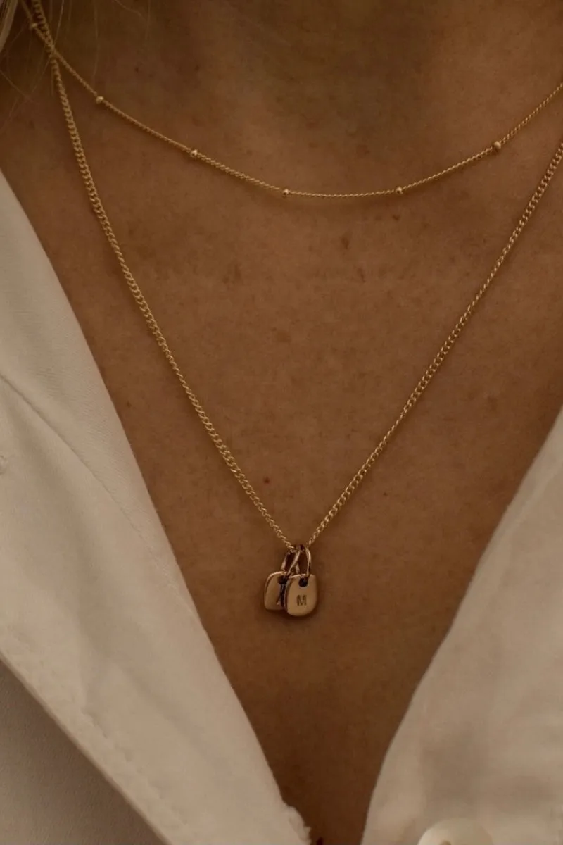 Mini Rectangular Pendant - Gold