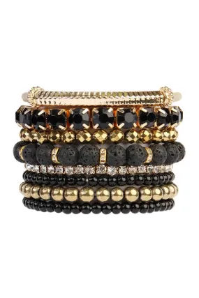 Mixed Beads Charm Multi Line Bracelet (2 Options)