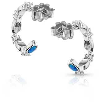 Montana Silversmith Moonlit Night Crystal Opal Hoop Earrings
