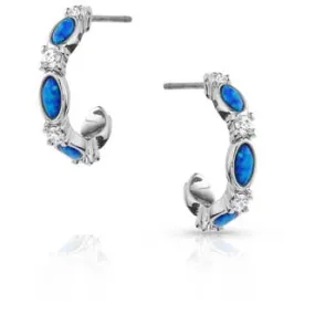 Montana Silversmith Moonlit Night Crystal Opal Hoop Earrings