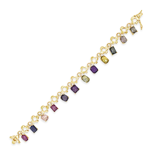 Multi-color Sapphire Estate Bracelet