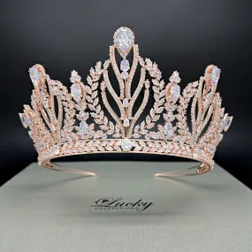 Multi-Peak Cubic Zirconia Bridal and Quinceanera Tall Tiara, Showstopper