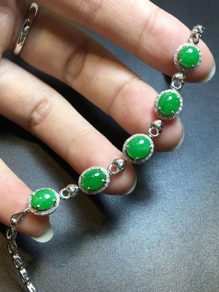 Natural Jade Bracelet Jadeite Bracelet NBT88