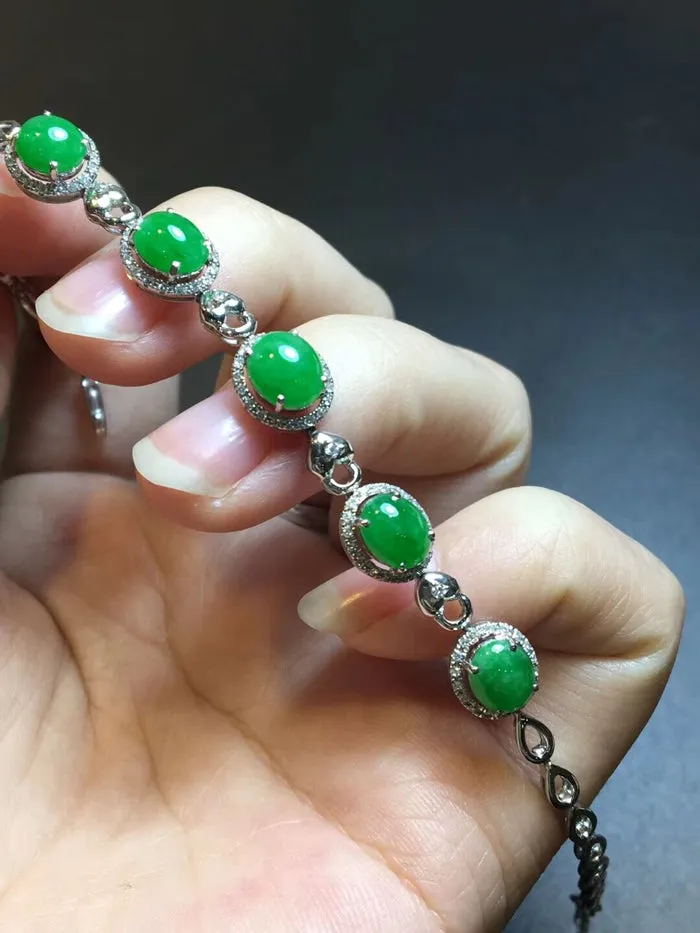 Natural Jade Bracelet Jadeite Bracelet NBT88