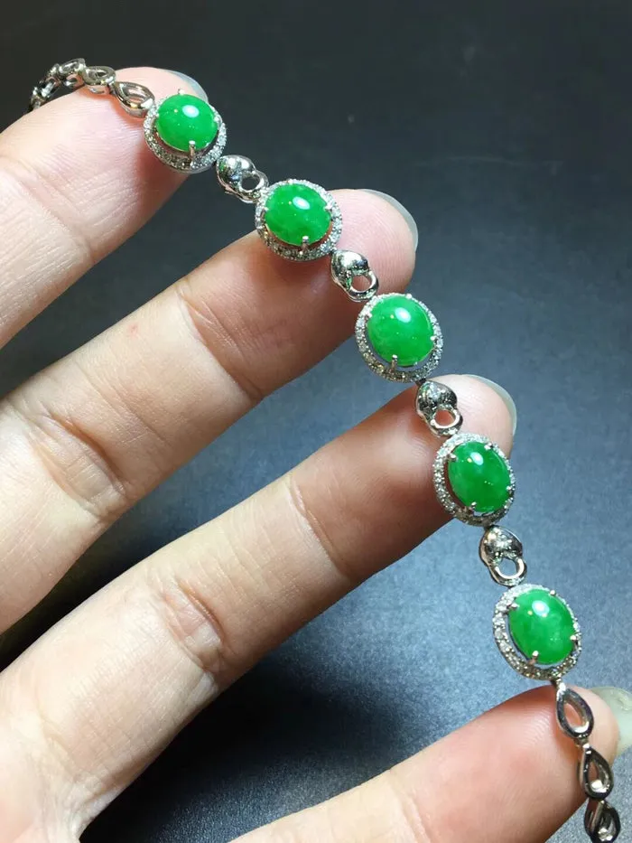 Natural Jade Bracelet Jadeite Bracelet NBT88