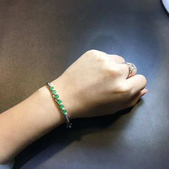 Natural Jade Bracelet Jadeite Bracelet NBT89