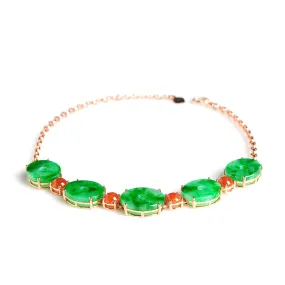 Natural Jade Bracelet Jadeite Gold Bracelet BT06