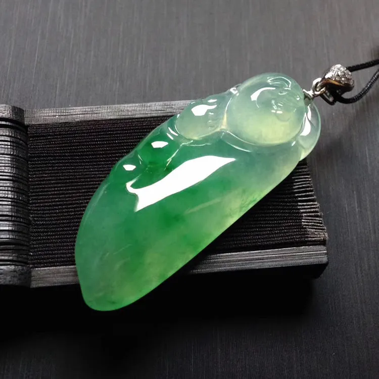 Natural Jade Pendant Jadeite Buddha Pendant PT274