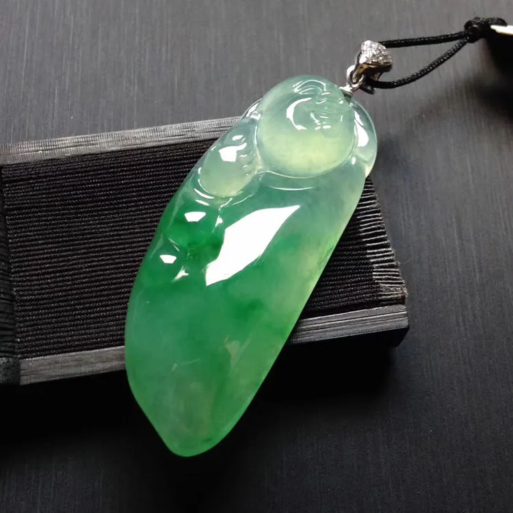 Natural Jade Pendant Jadeite Buddha Pendant PT274