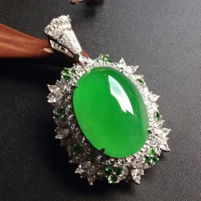 Natural Jade Pendant Jadeite Gold Pendant PT190