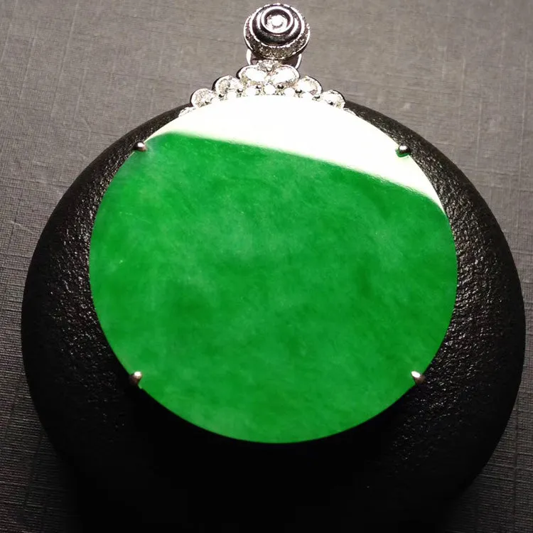 Natural Jade Pendant Jadeite Gold Pendant PT207