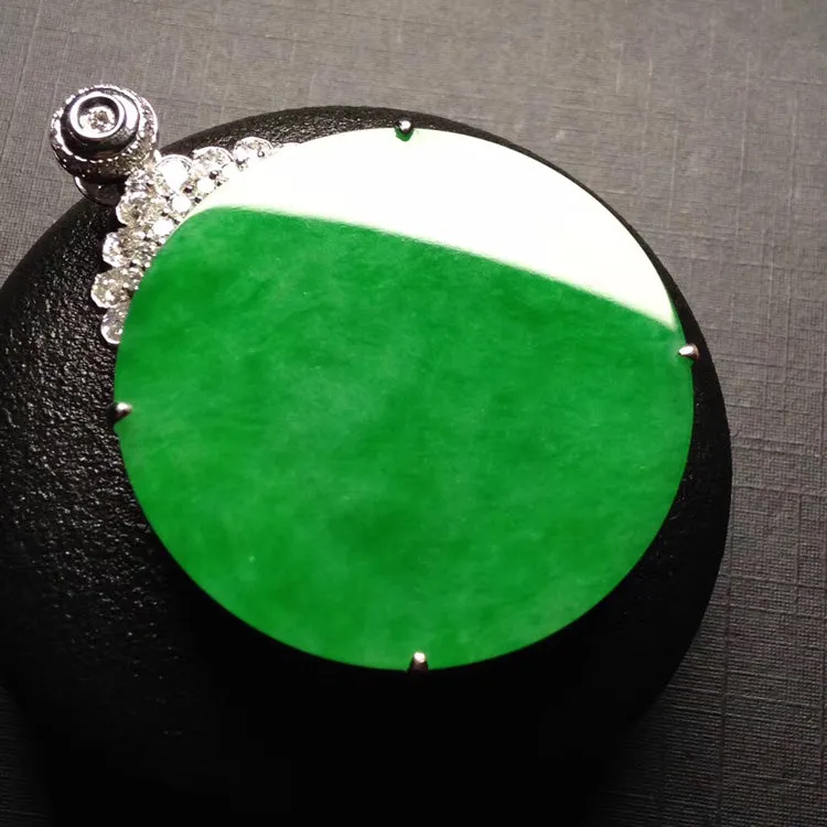 Natural Jade Pendant Jadeite Gold Pendant PT207