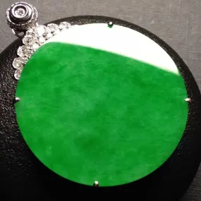 Natural Jade Pendant Jadeite Gold Pendant PT207