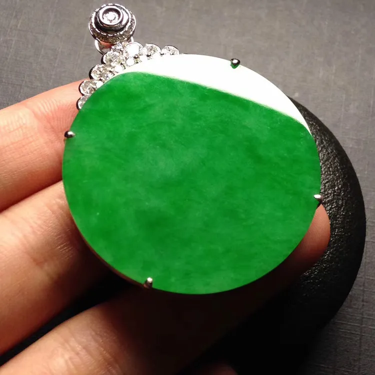 Natural Jade Pendant Jadeite Gold Pendant PT207