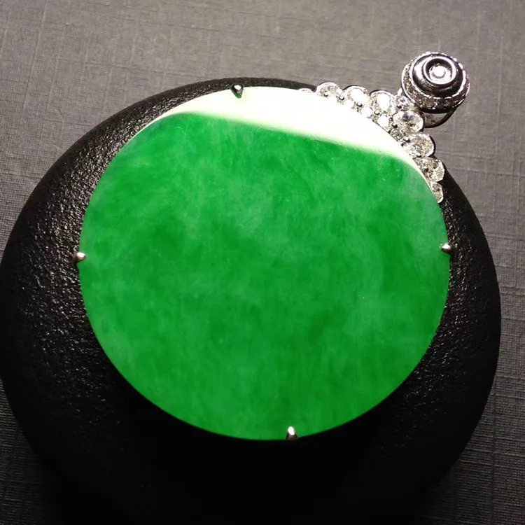 Natural Jade Pendant Jadeite Gold Pendant PT207