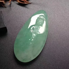 Natural Jade Pendant Jadeite Guan Yin Pendant PT358