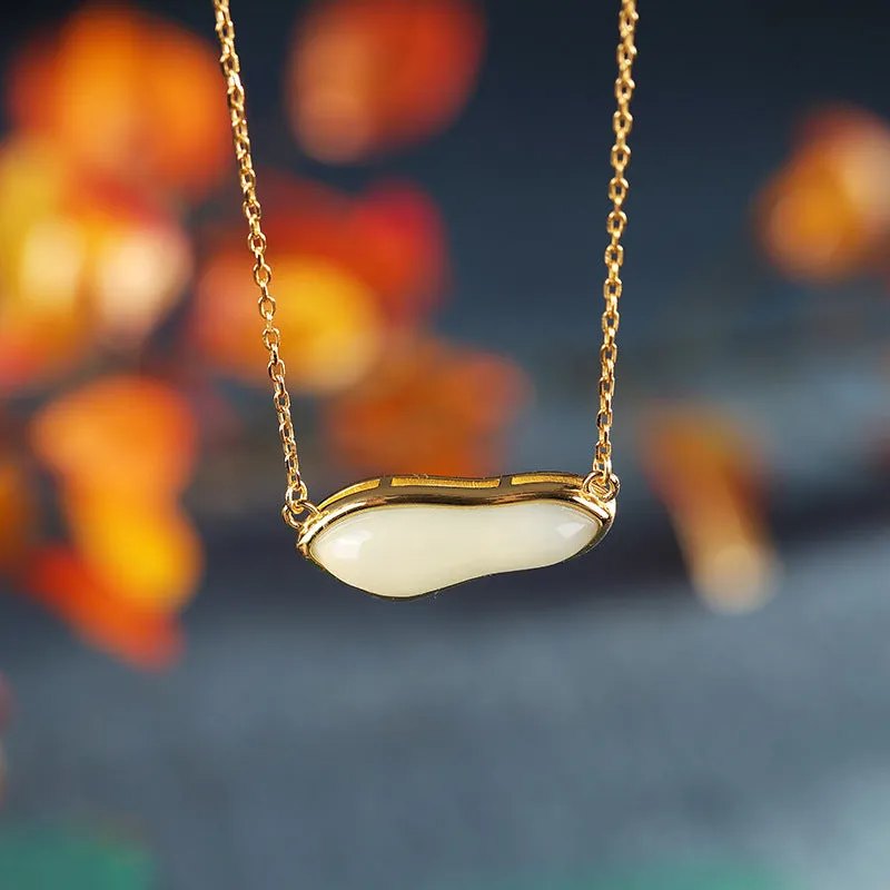 Natural Jade Pendant Nephrite Silver Pendant ZPT119