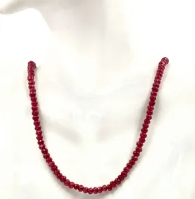 Natural Red Quartz gemstone Necklace Quartz Strand Jewelry Ruby Quartz stone Necklace Red Quartz RD Necklace Ruby Beads SKU: 6142168,6142169