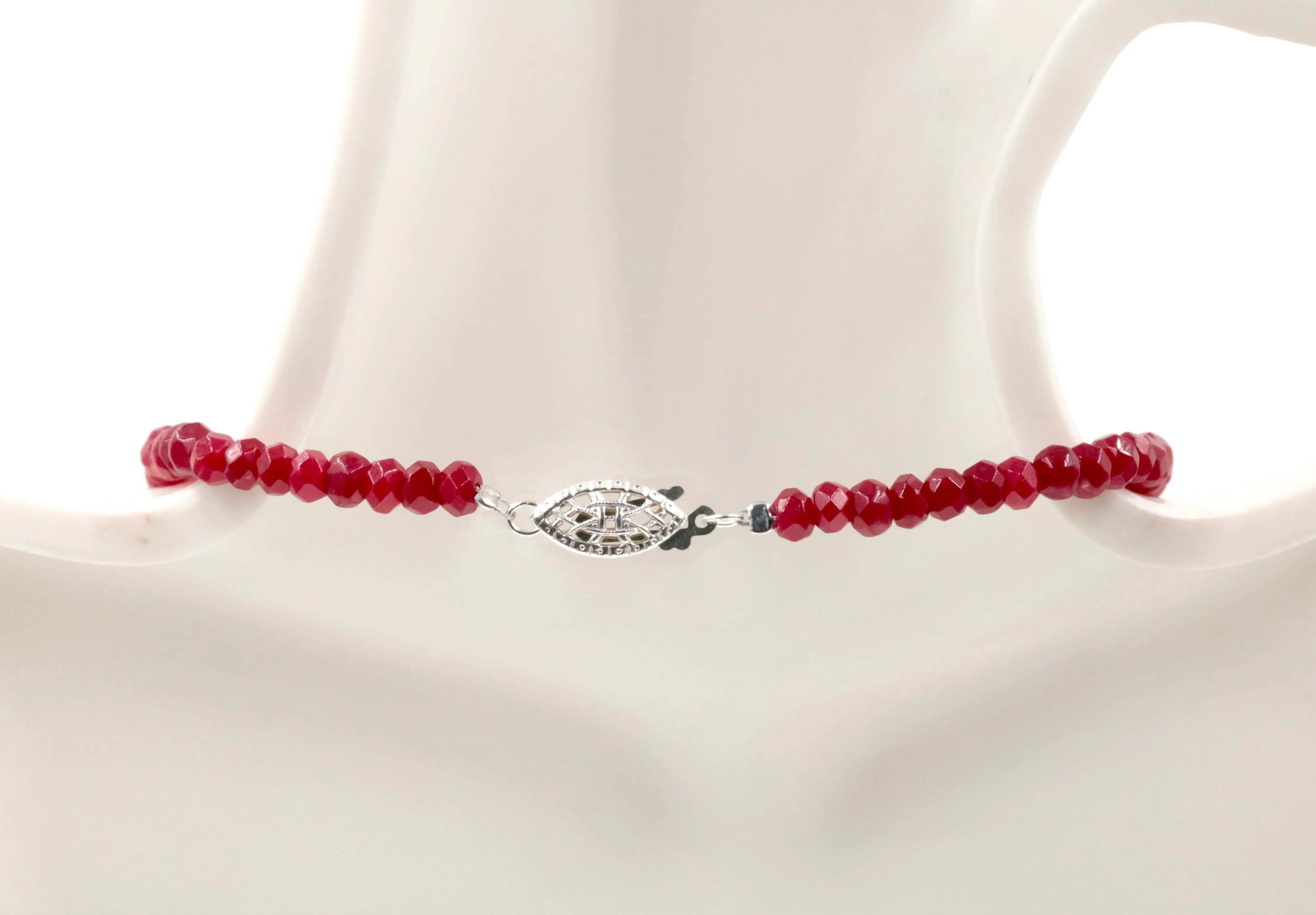 Natural Red Quartz gemstone Necklace Quartz Strand Jewelry Ruby Quartz stone Necklace Red Quartz RD Necklace Ruby Beads SKU: 6142168,6142169