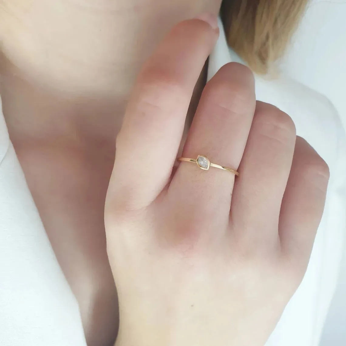 Navette Diamond Ring