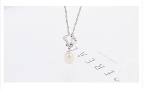Necklace Pendant Setting Blank 7mm 1pc 0.6g 925 Sterling Silver Crown Shape Base for 1 Pearl Bead Wholesale Available
