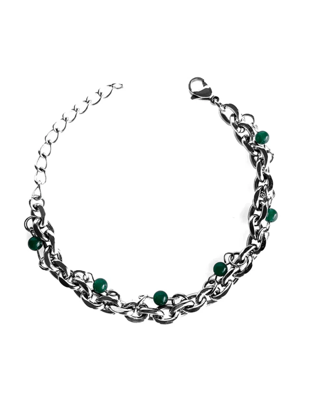 New Chinese style national style jade green bead bracelet NA740