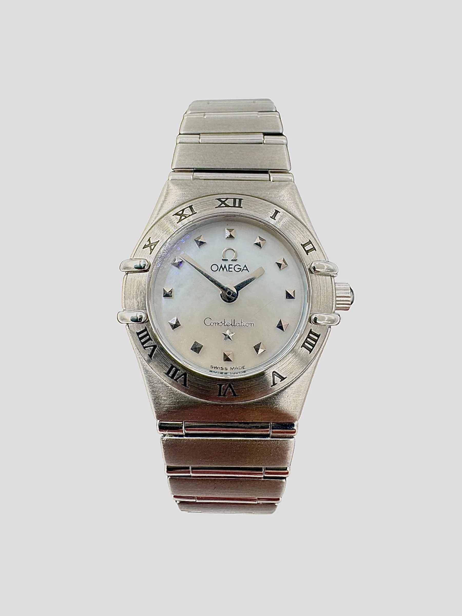 Omega Constellation Ladies Mother Of Pearl Dial Quartz Stainless Wristwatch