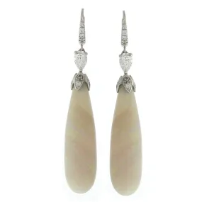 Opal and Diamond Drop Earrings