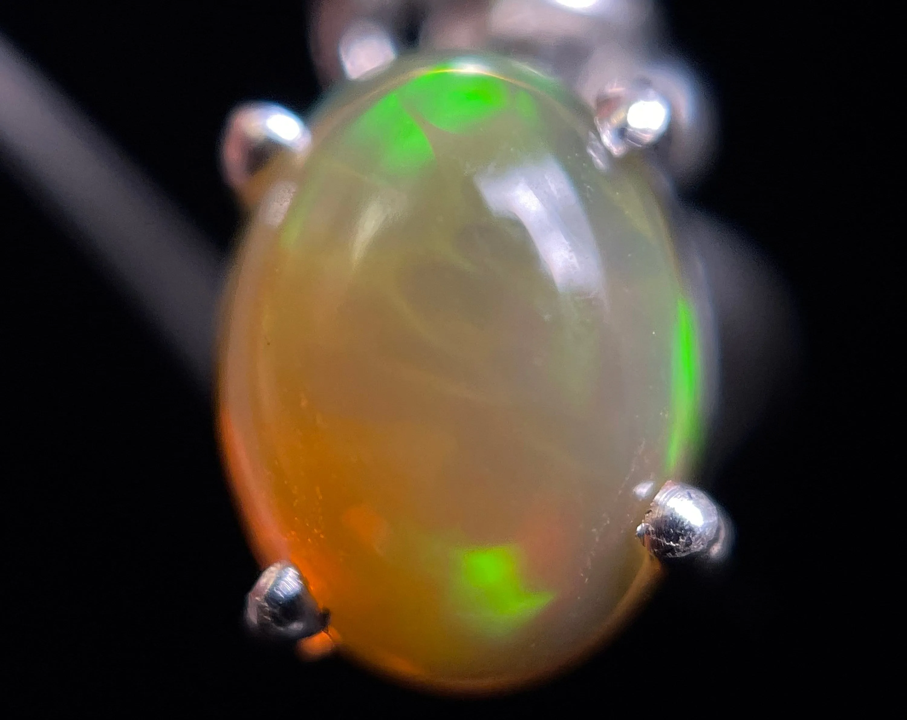OPAL Earrings - Sterling Silver, Opal Earrings Dangle, Birthstone Jewelry, Welo Opal, 49147