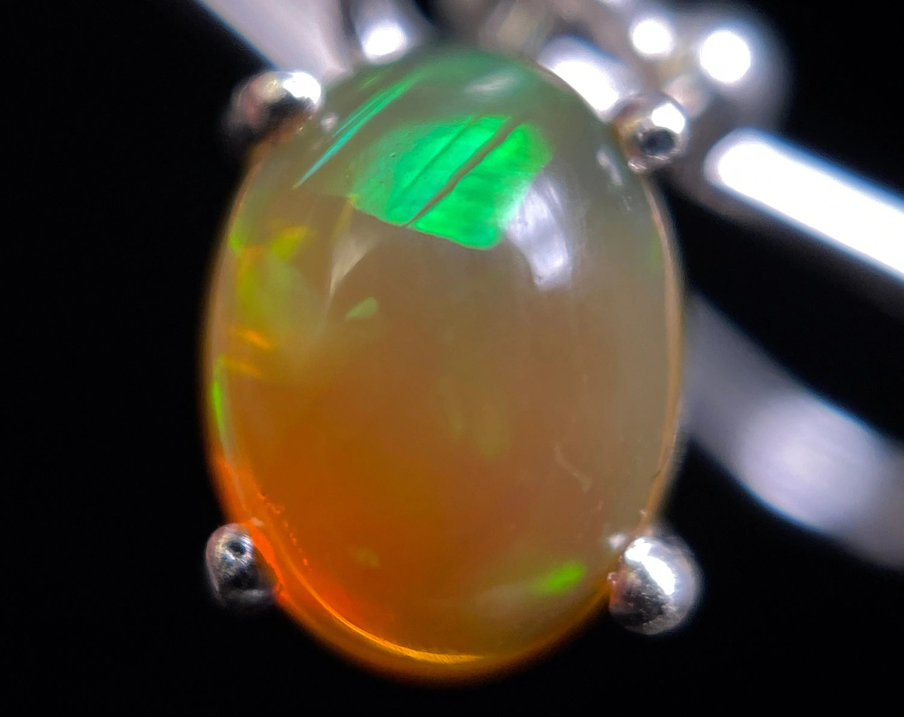 OPAL Earrings - Sterling Silver, Opal Earrings Dangle, Birthstone Jewelry, Welo Opal, 49147