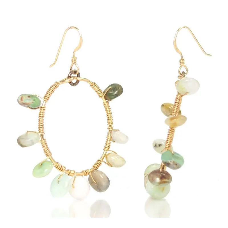 Opal Earrings with Gold Filled French Wire