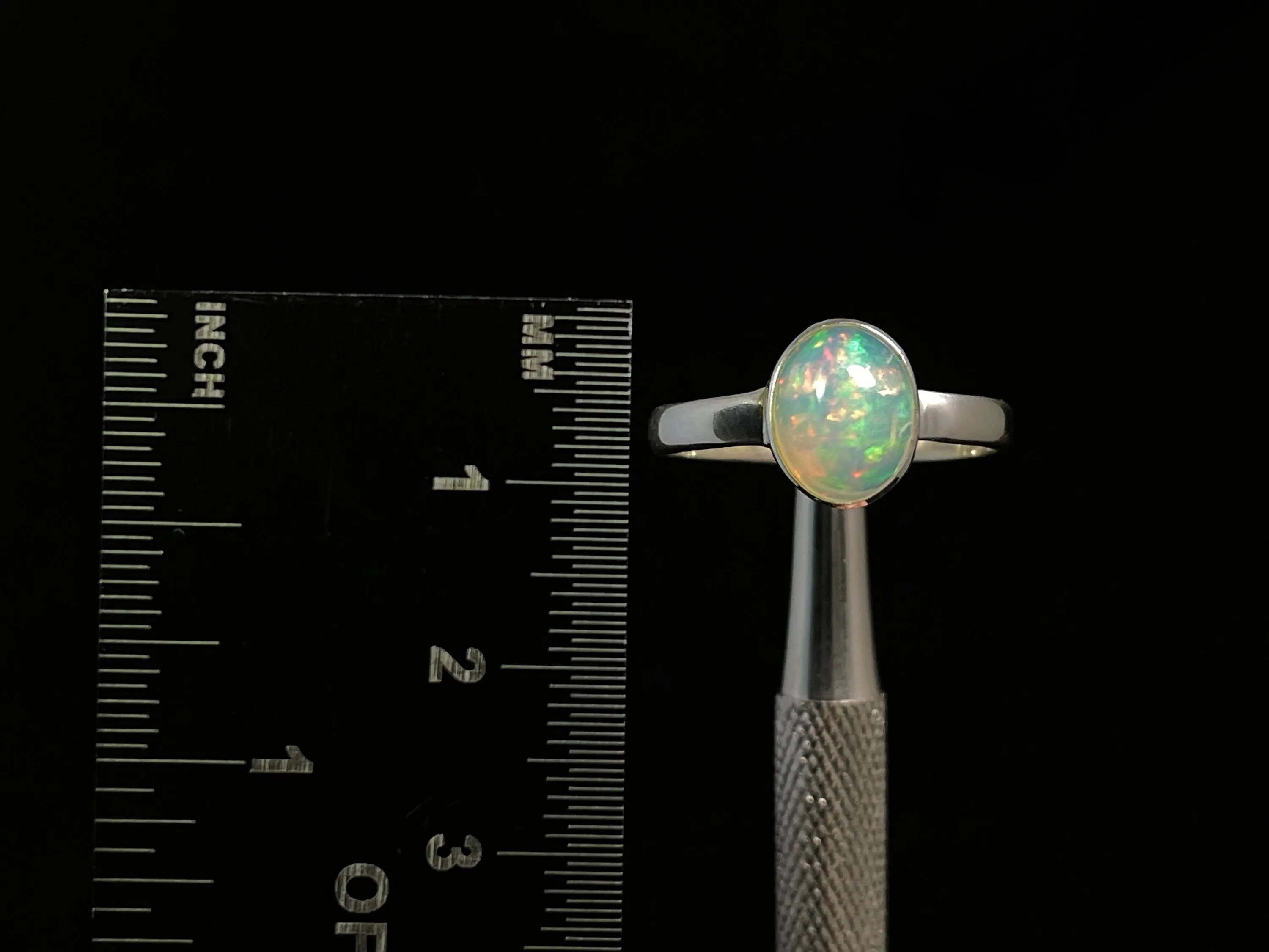 OPAL RING - Sterling Silver, Size 10 - Dainty Opal Ring, Opal Jewelry, Welo Opal, 49245