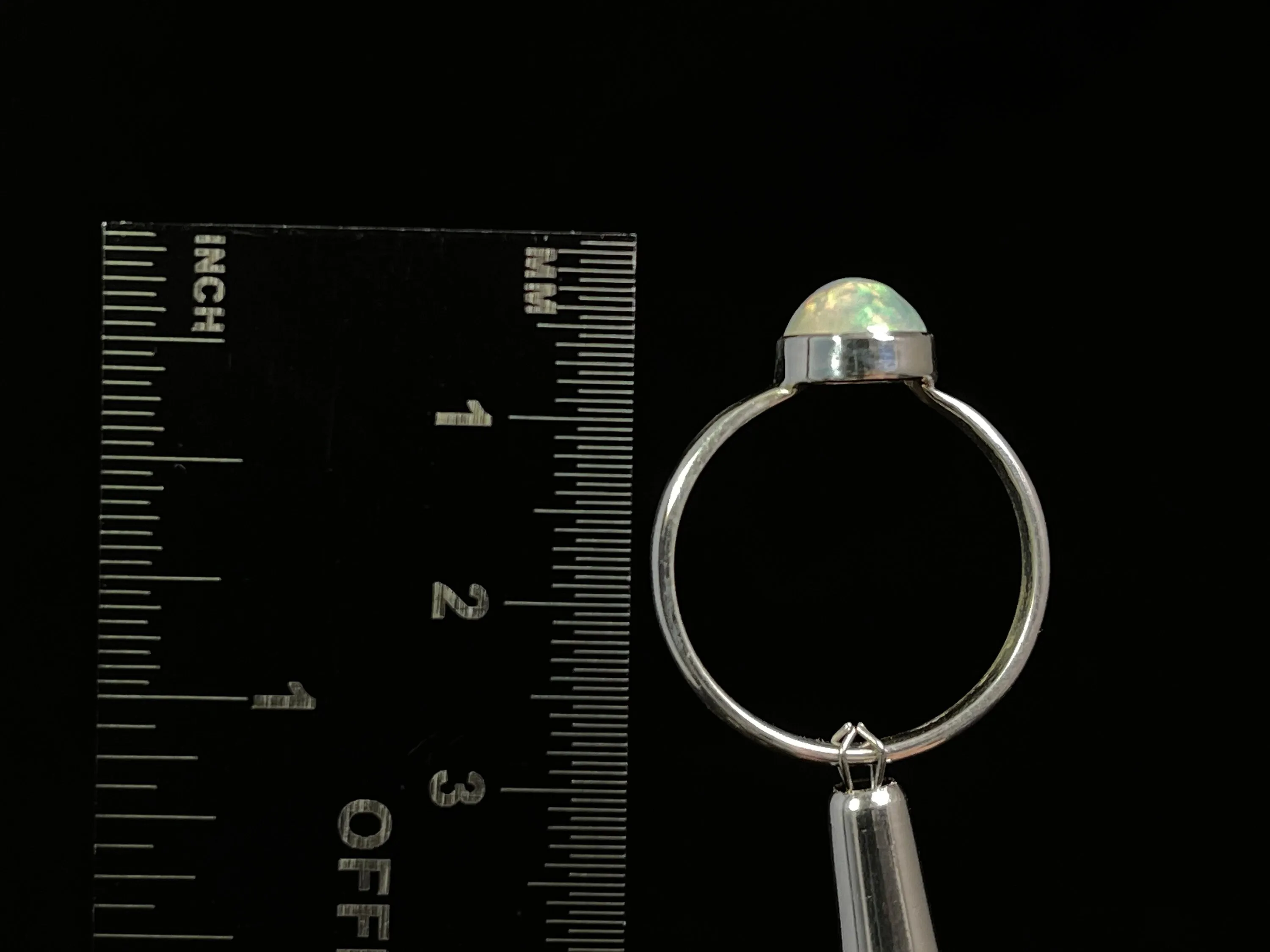 OPAL RING - Sterling Silver, Size 10 - Dainty Opal Ring, Opal Jewelry, Welo Opal, 49245