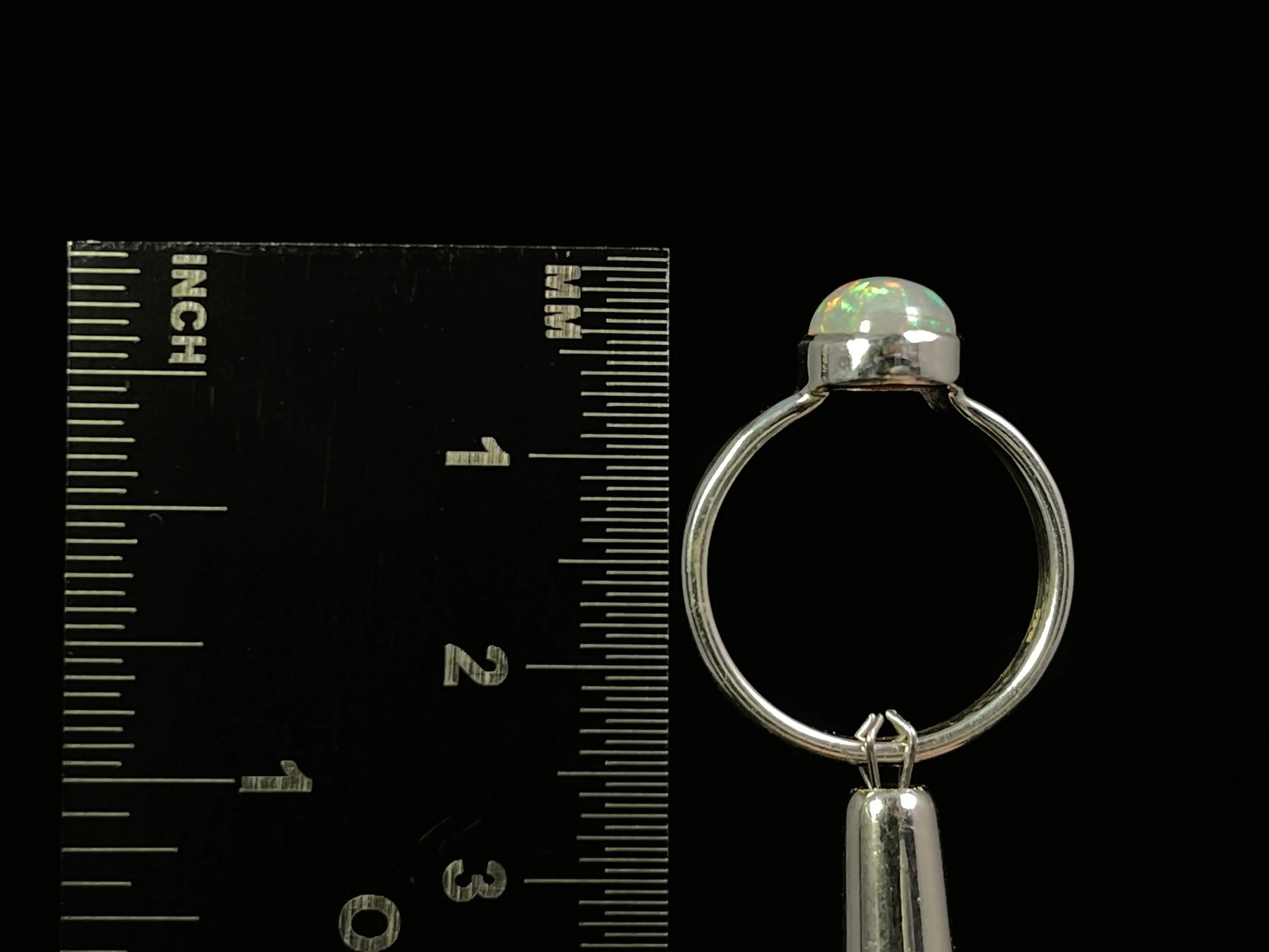 OPAL RING - Sterling Silver, Size 5.5 - Dainty Opal Ring, Opal Jewelry, Welo Opal, 49302