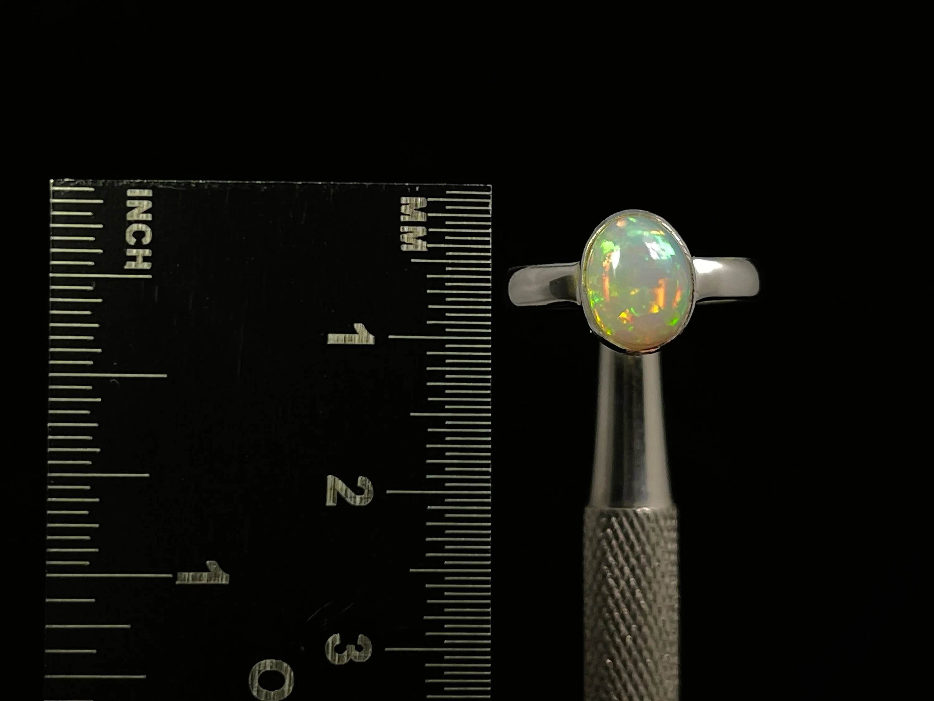 OPAL RING - Sterling Silver, Size 5.5 - Dainty Opal Ring, Opal Jewelry, Welo Opal, 49302