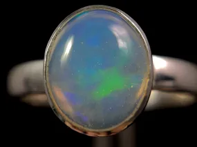 OPAL RING - Sterling Silver, Size 7.5 - Dainty Opal Ring, Opal Jewelry, Welo Opal, 49267