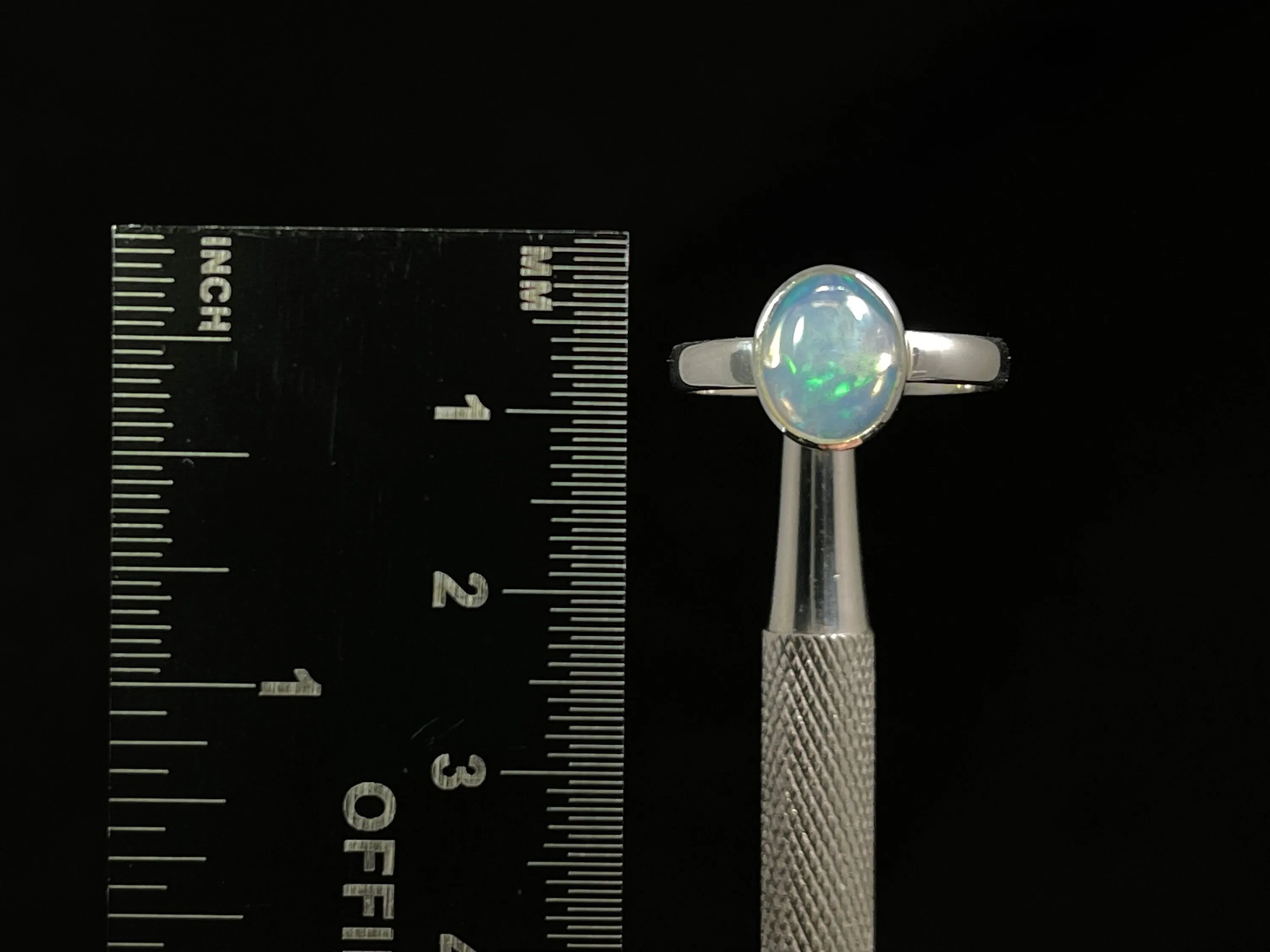 OPAL RING - Sterling Silver, Size 7.5 - Dainty Opal Ring, Opal Jewelry, Welo Opal, 49267
