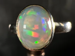 OPAL RING - Sterling Silver, Size 8 - Dainty Opal Ring, Opal Jewelry, Welo Opal, 51766