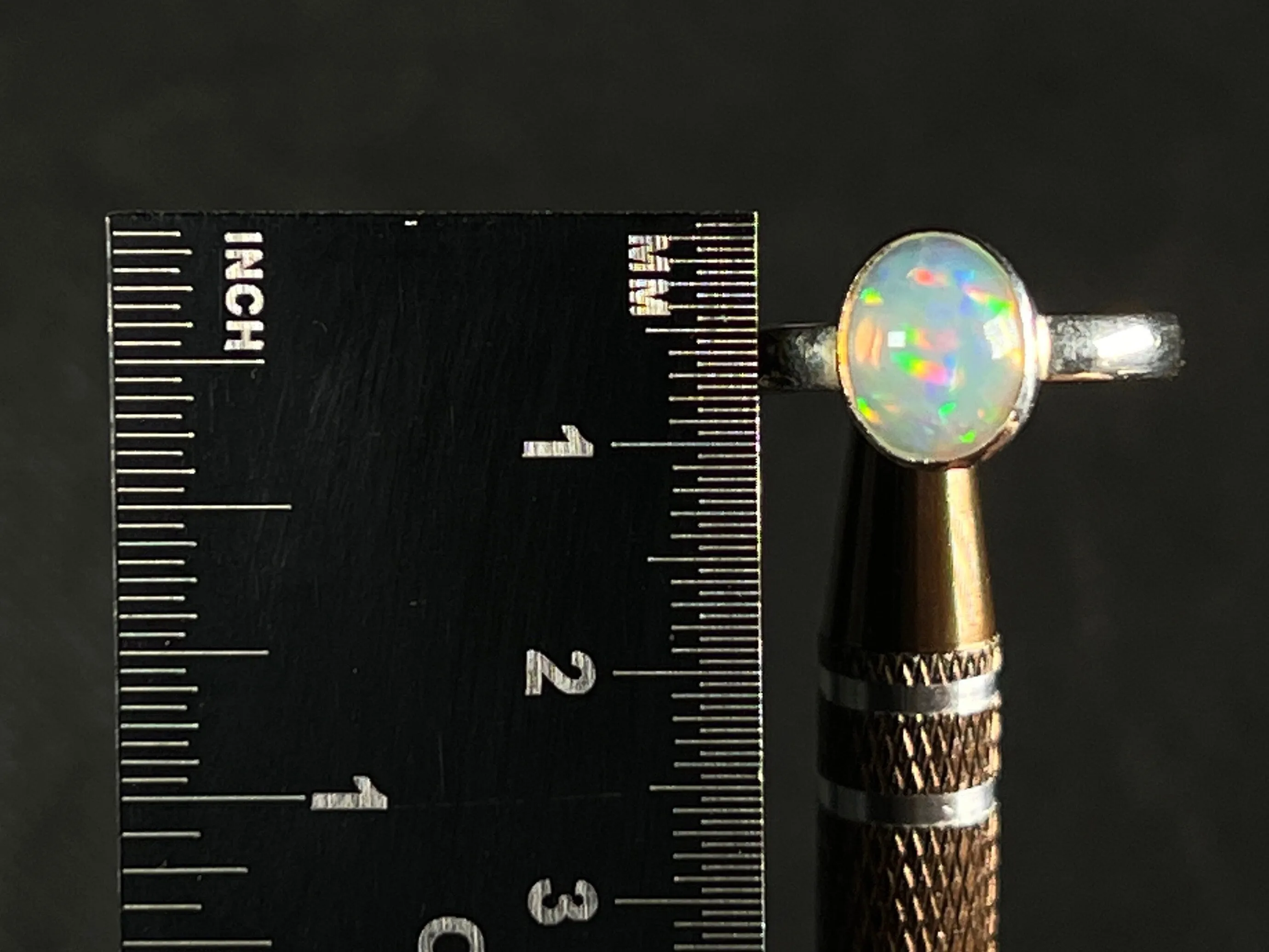OPAL RING - Sterling Silver, Size 8 - Dainty Opal Ring, Opal Jewelry, Welo Opal, 51766