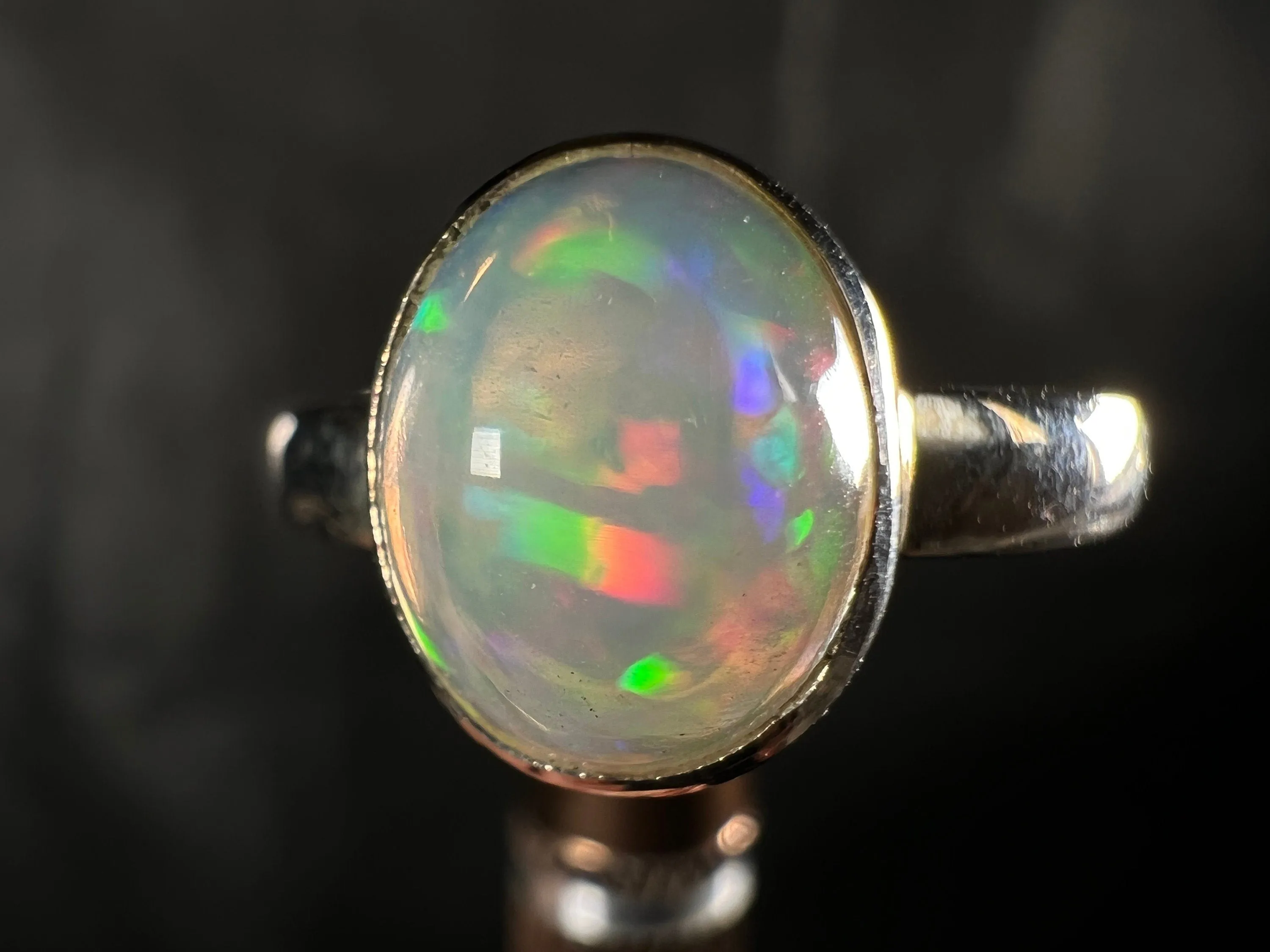 OPAL RING - Sterling Silver, Size 8 - Dainty Opal Ring, Opal Jewelry, Welo Opal, 51766
