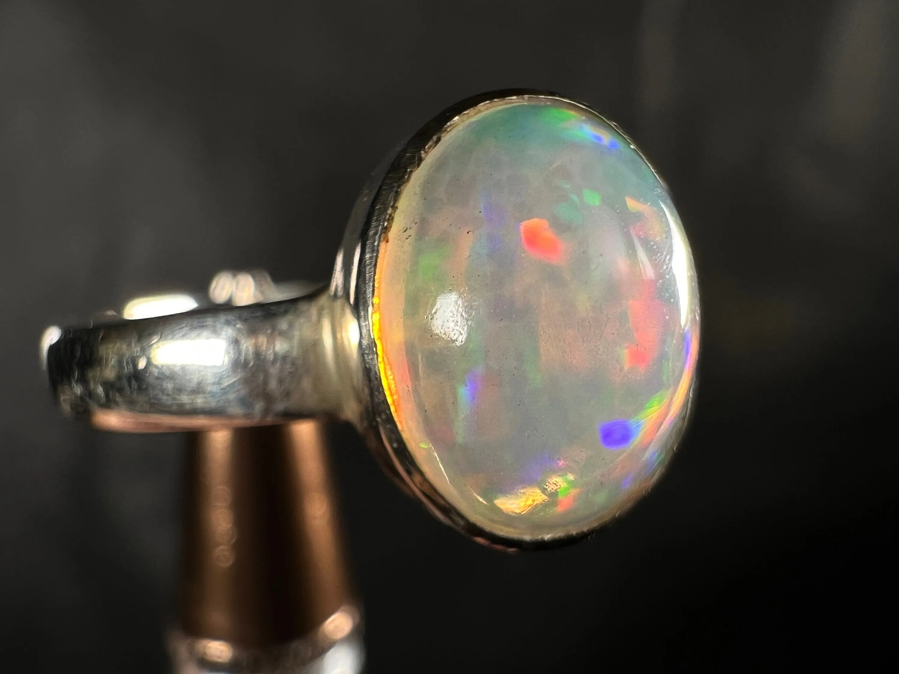 OPAL RING - Sterling Silver, Size 8 - Dainty Opal Ring, Opal Jewelry, Welo Opal, 51766