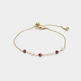 Pearl and Garnet Bracelet