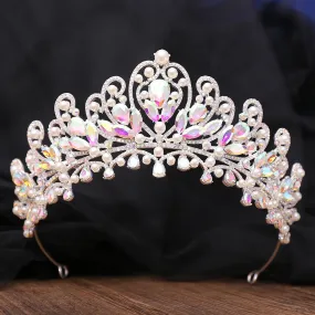 Pearl Royal Queen Crown Crystal Tiara
