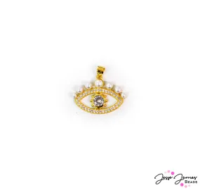 Pearlized Evil Eye Pendant