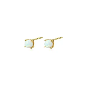 Peroz Callie - White/Blue Opal Stud Earrings